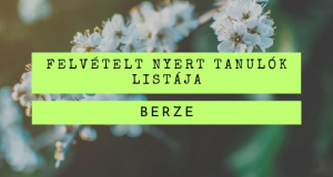 Felvételt nyert tanulók listája